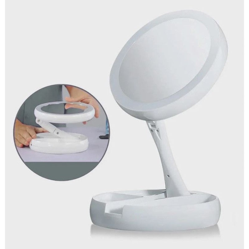 מראת איפור עם תאורה, הגדלה פי 10 וסיבוב 360 מעלות – תמונה 4