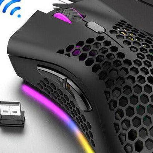 עכבר גיימינג אלחוטי ארגונומי נטען עם תאורת RGB ו־DPI מתכוונן – תמונה 4