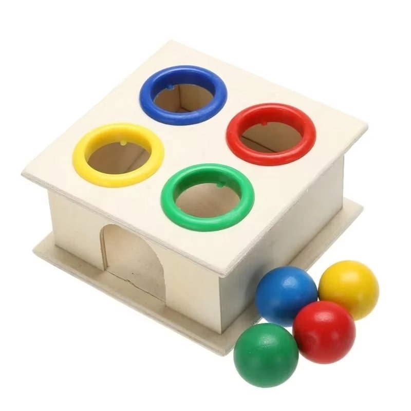 משחק הך פטיש כדורים מעץ לפיתוח המוטוריקה לילדים מגיל שנה – תמונה 4