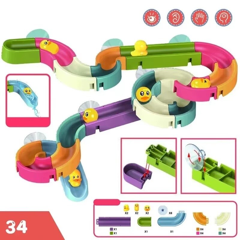 מסלול מרוץ כדורים לילדים להרכבה עם תופסני ואקום – תמונה 6
