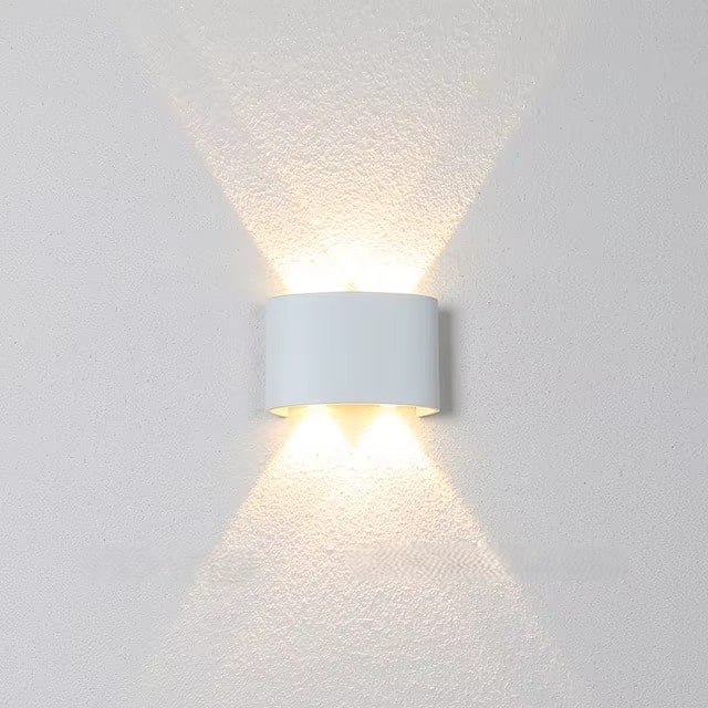 מנורת קיר אפ דאון LED לבן חם IP44 לפנים וחוץ - עיצוב מודרני מוארך – תמונה 5