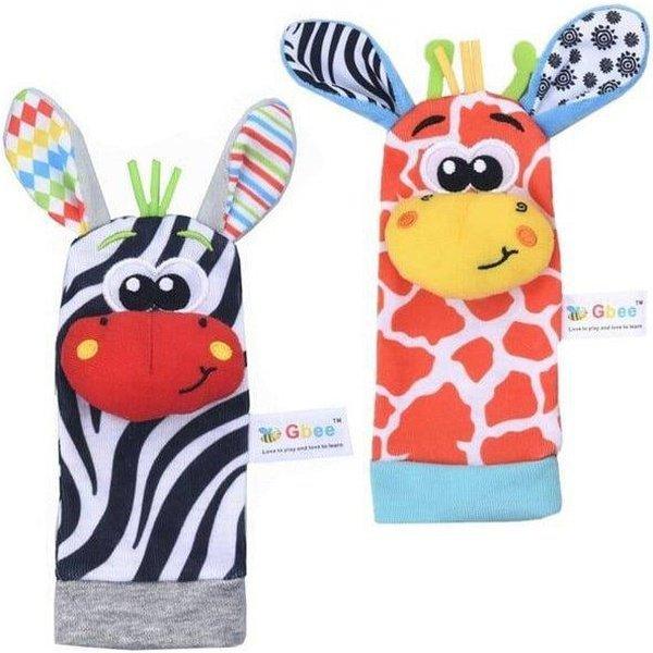 גרביים לתינוקות בעיצוב בעלי חיים עם רעשן - מונעות החלקה לגילאי 0-12 חודשים – תמונה 5