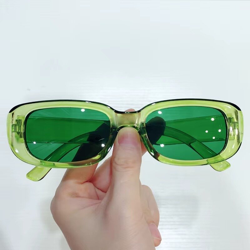 משקפי שמש מלבניים עם הגנת UV ומסגרת רחבה אופנתית – תמונה 4