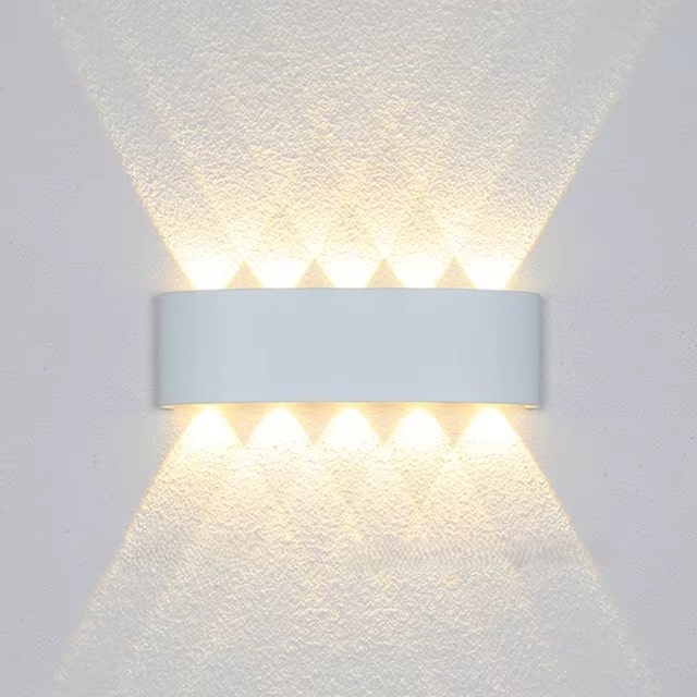 מנורת קיר אפ דאון LED לבן חם IP44 לפנים וחוץ - עיצוב מודרני מוארך – תמונה 6