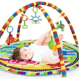 אוניברסיטת פעילות לתינוקות עם משטח למידה וקשת משחקים
