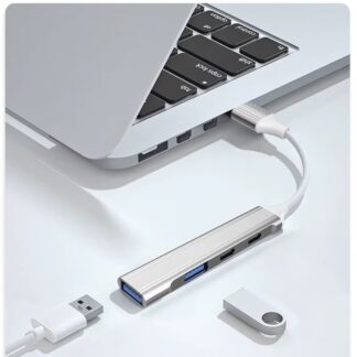 מפצל USB 4 יציאות מהיר תקן USB 3.0 להעברת נתונים איכותית למחשב