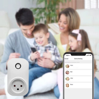 שקע חכם WIFI נייד לשליטה מרחוק באמצעות אפליקציה מהטלפון הסלולרי